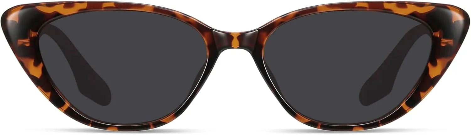 Retro Vintage Narrow Cat Eye Sunglasses for Women 90s Small Chic Style Trendy Sunnies UV400 Protection FZN7514