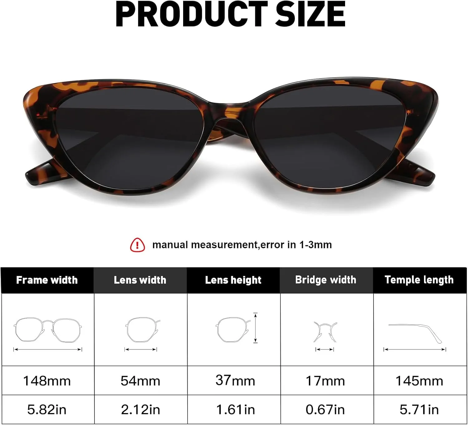 Retro Vintage Narrow Cat Eye Sunglasses for Women 90s Small Chic Style Trendy Sunnies UV400 Protection FZN7514
