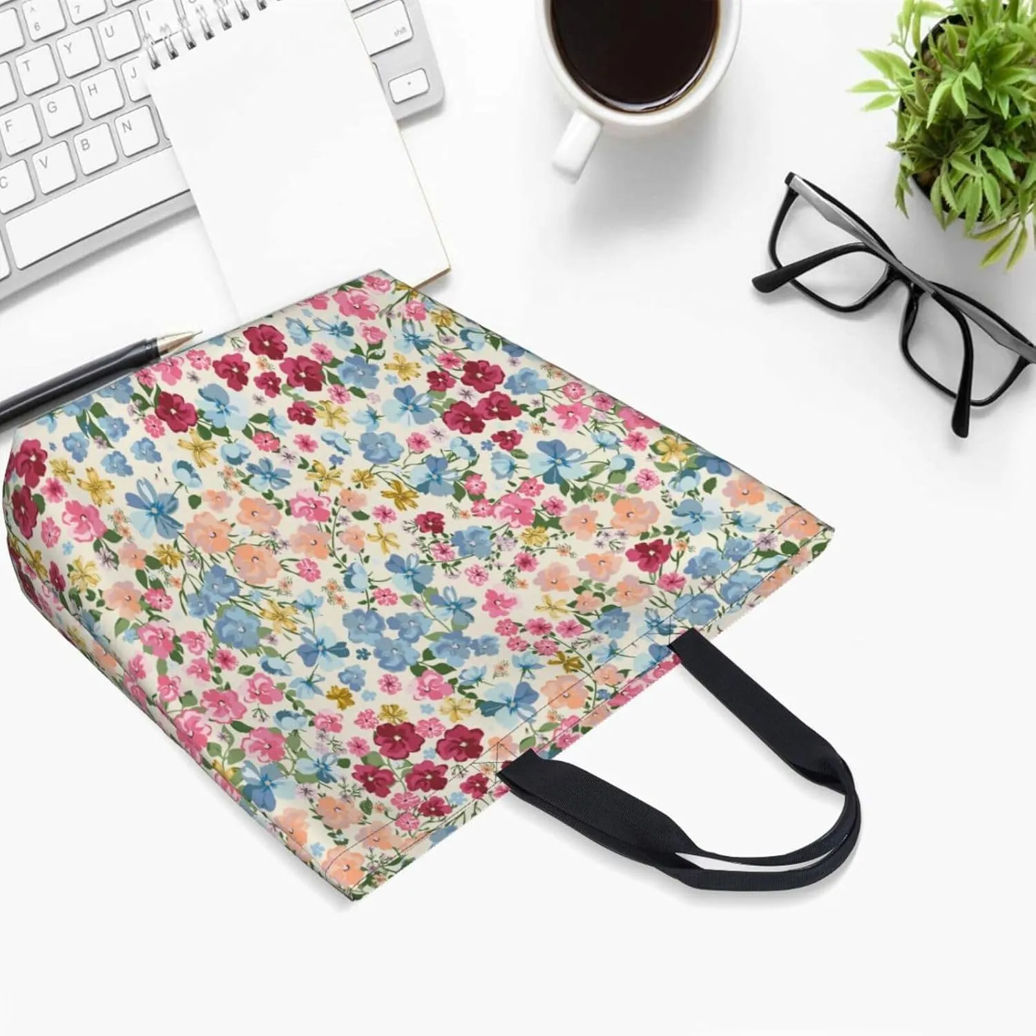 Reusable Grocery bags Big Capacity Shopping Bag Canvas Shoulder Tote Handbag for Women Girls