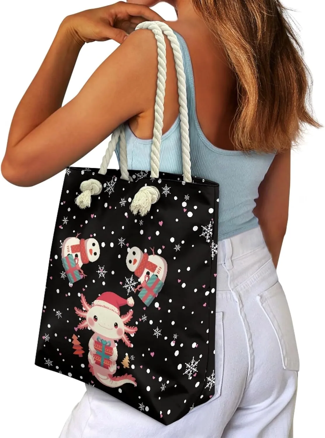 Reusable Grocery Bags Large Capacity Zipper Tote Bag Lightweight Beach Tote for Women