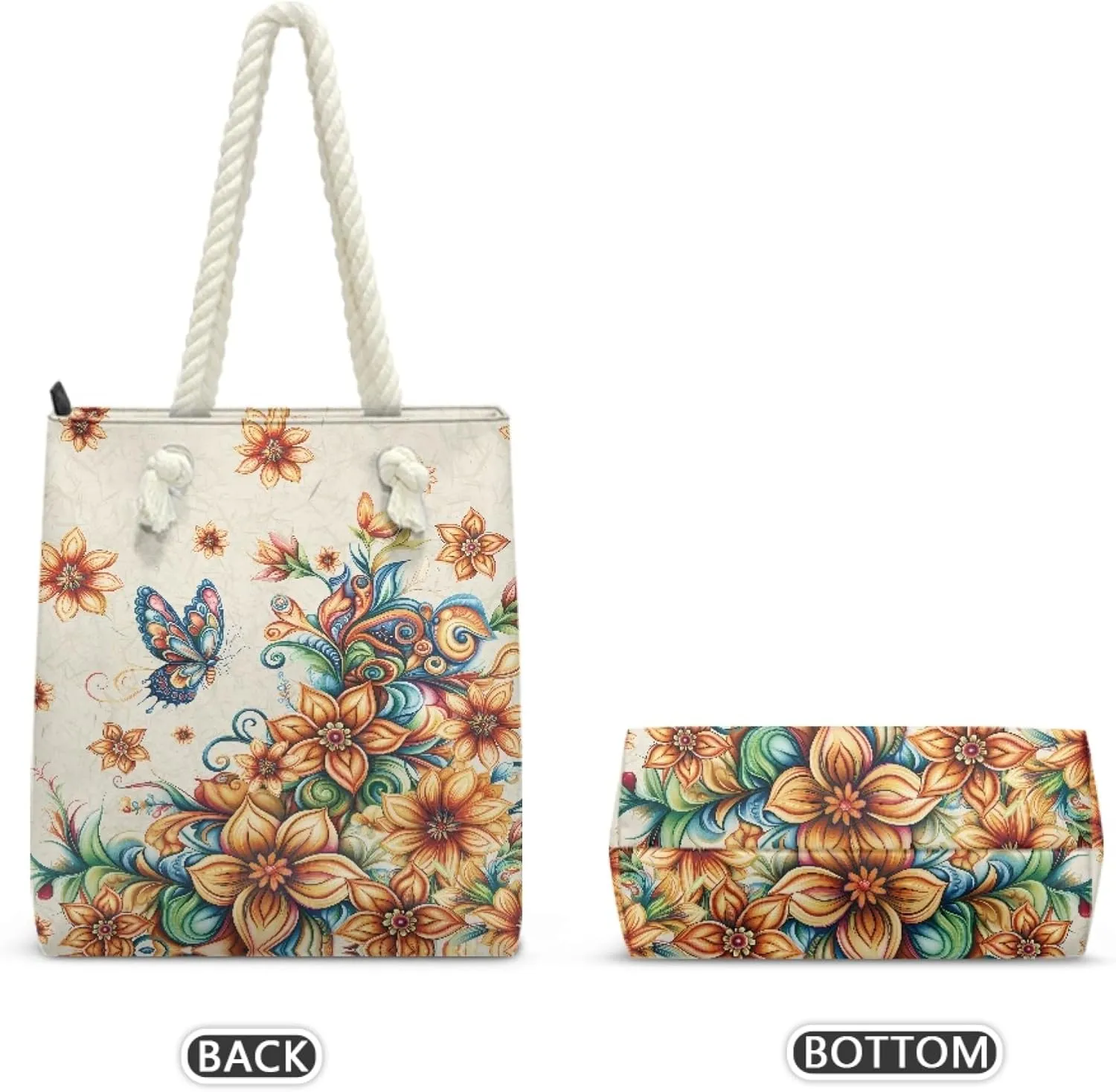 Reusable Grocery Bags Large Capacity Zipper Tote Bag Lightweight Beach Tote for Women