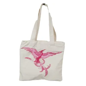 Reusable Grocery Bags Large Collapsible Shopping Bag Heavy Duty Handbag with Reinforced Handles Traditional Embroidery Craft Cute Tote Bags Women Gift Beach Bag (Red Phoenix)