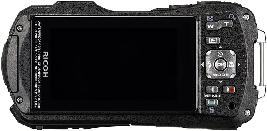 Ricoh WG-80 Black Waterproof Digital Camera Shockproof Freezeproof Crushproof (International Version)