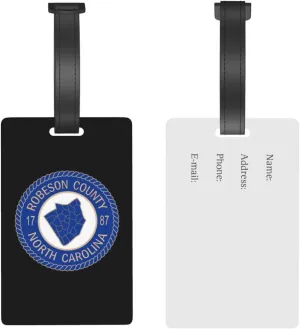 Robeson County Seal Luggage Tags for Suitcases Travel Tags ID Labels for Women Men Travel Bag Luggage Accessories