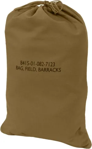 Rothco Canvas Barracks Bag Multi-Functional, Dependable, and Durable for Field Use and Travel, Coyote Brown - 24" x 32"