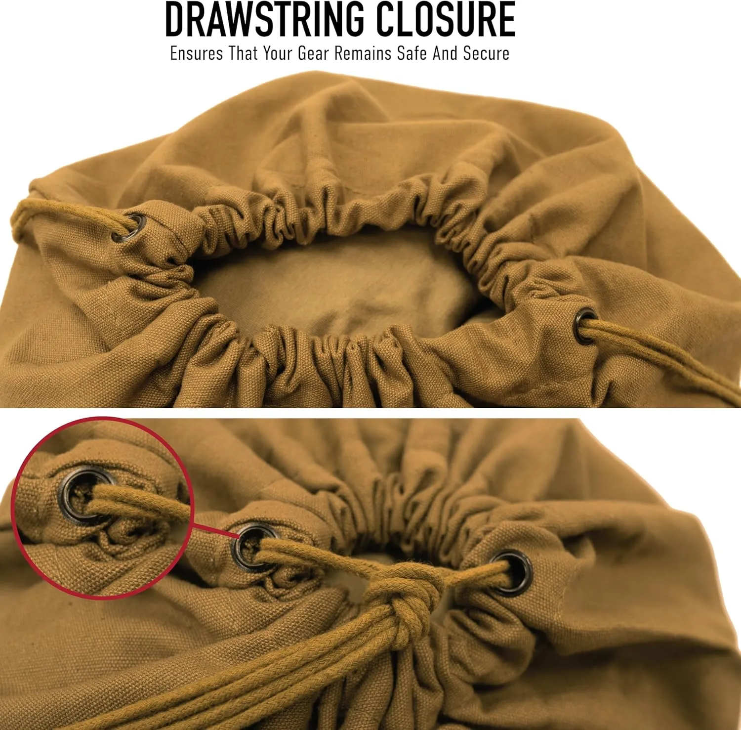 Rothco Canvas Barracks Bag Multi-Functional, Dependable, and Durable for Field Use and Travel, Coyote Brown - 24" x 32"