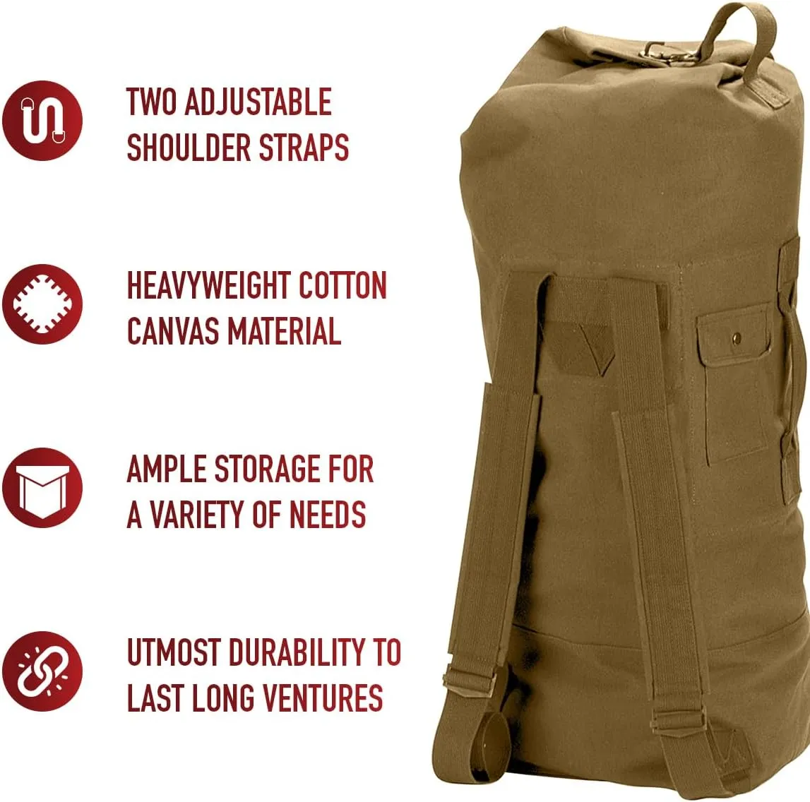 Rothco Men's Double Strap Duffle Bag