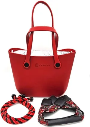 Rubber tote bag for women lightweight | EVA beach bag waterproof | Inner bag |Three pairs of handles