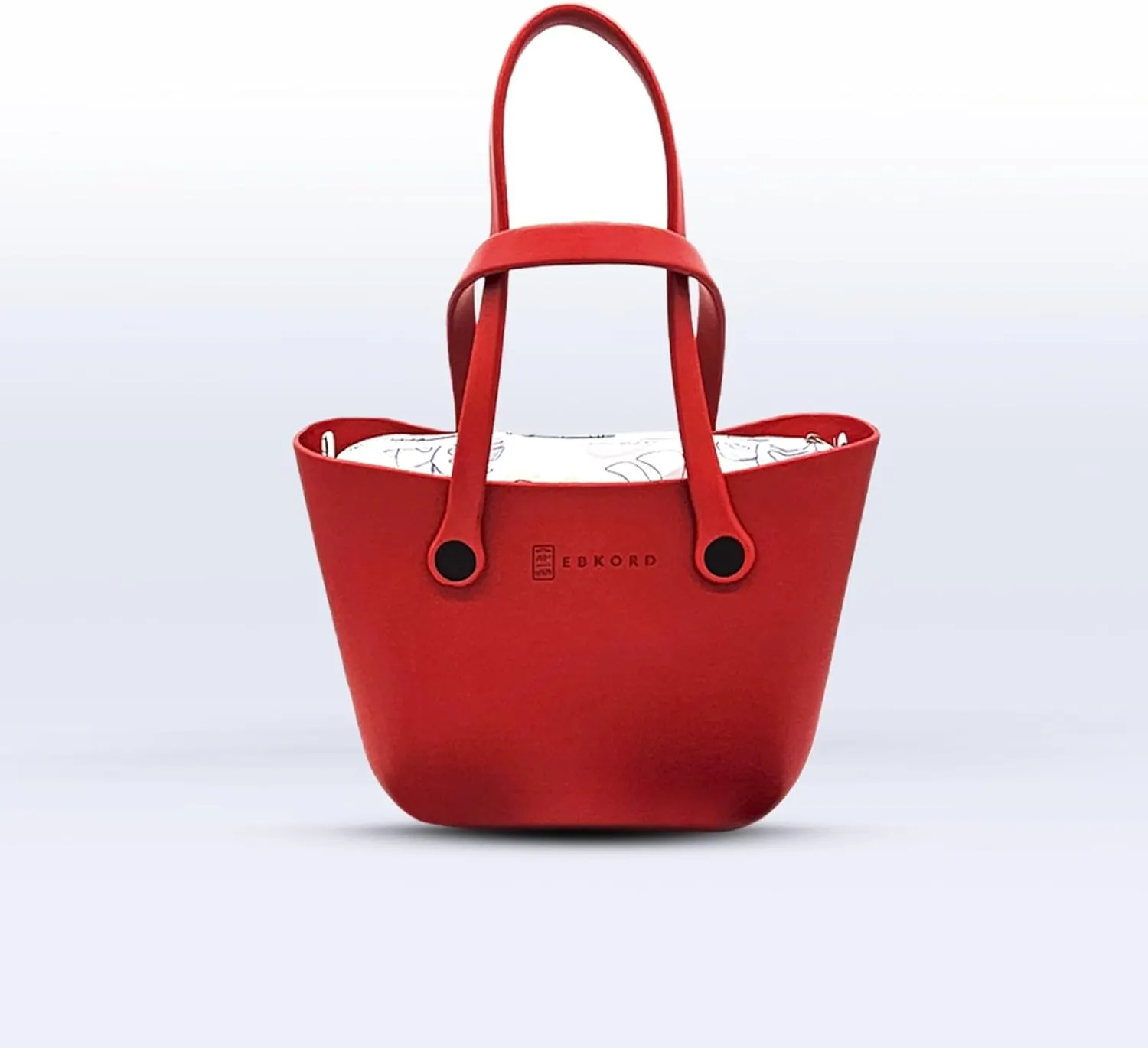 Rubber tote bag for women lightweight | EVA beach bag waterproof | Inner bag |Three pairs of handles