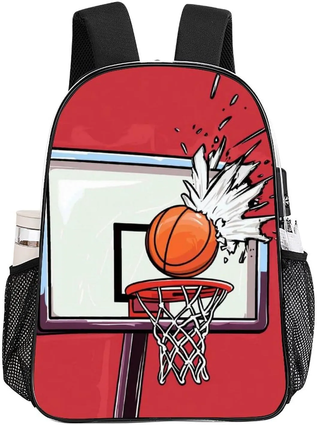 Rucksack Multipurpose Anti-Theft Big Capacity Shoulder Bag - Basketball Rack Red Travel Hiking & Camping Rucksack Transparent Bag