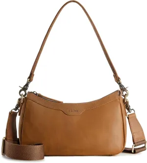 S-ZONE Leather Shoulder Bag for Women Small Crossbody Bags Hobo Purses with 2 Straps