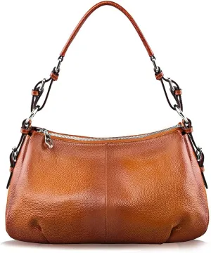 S-ZONE Womens Hobo Genuine Leather Shoulder Bag Top-handle Handbag Ladies Purses