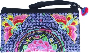 Sabai Jai - Smartphone Wristlet Bag - Handmade Embroidered Boho Clutch Wallets Purses