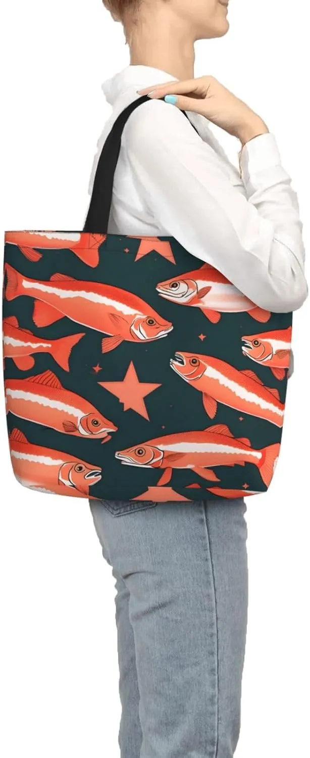 Salmon 15.7 Inch One-Shoulder Bags For Women With Inner Pockets For Travel, Work And Daily