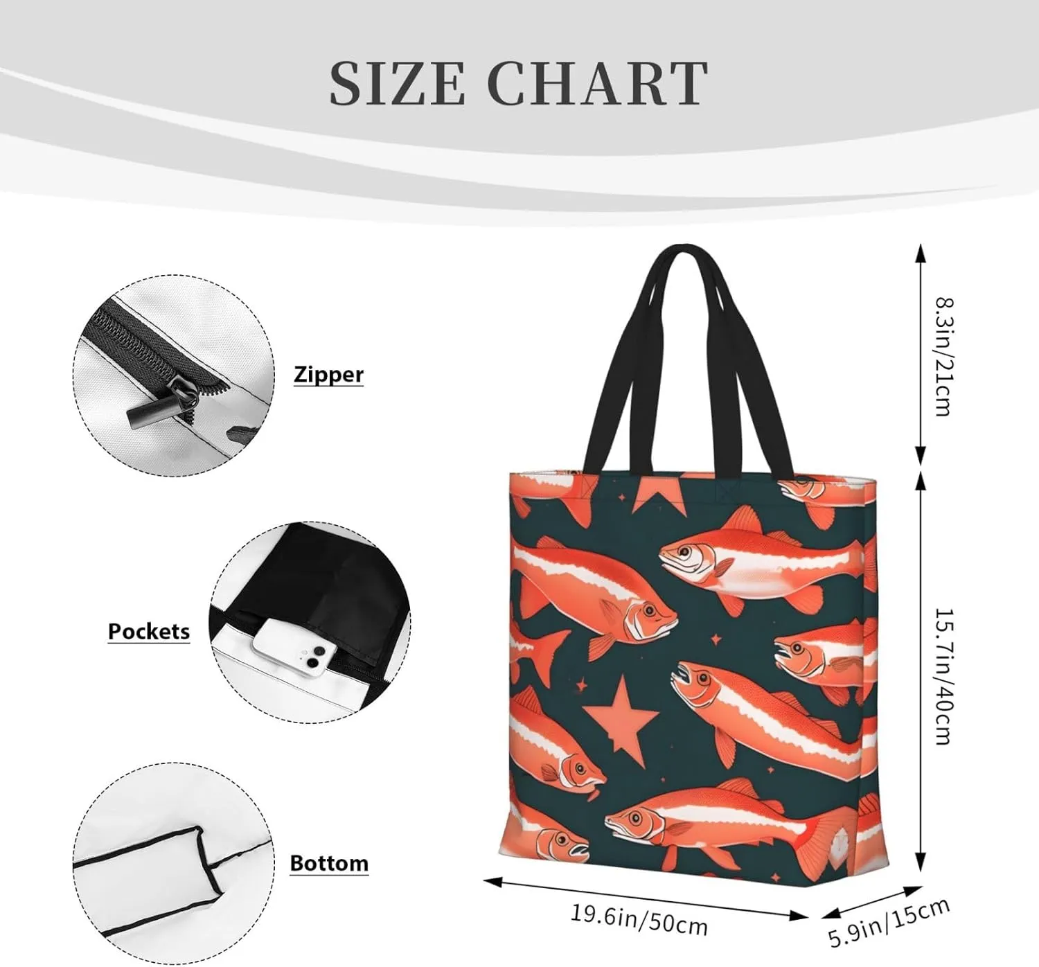 Salmon 15.7 Inch One-Shoulder Bags For Women With Inner Pockets For Travel, Work And Daily
