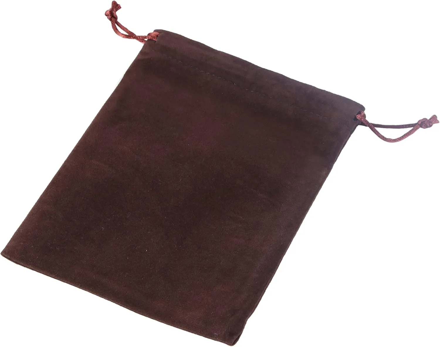 Sansam Large Velvet Gift Bags with Drawstring, 10pcs 8.0x10.0 Inch Brown Drawstring Velvet Cloth Jewelry Pouches,Tarot Rune Bags
