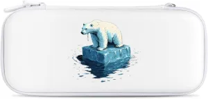 Save Bears Melting Glaciers Compatible with Switch Carrying Case Hard Travel Game Bag Pouch with 15 Games Accessories