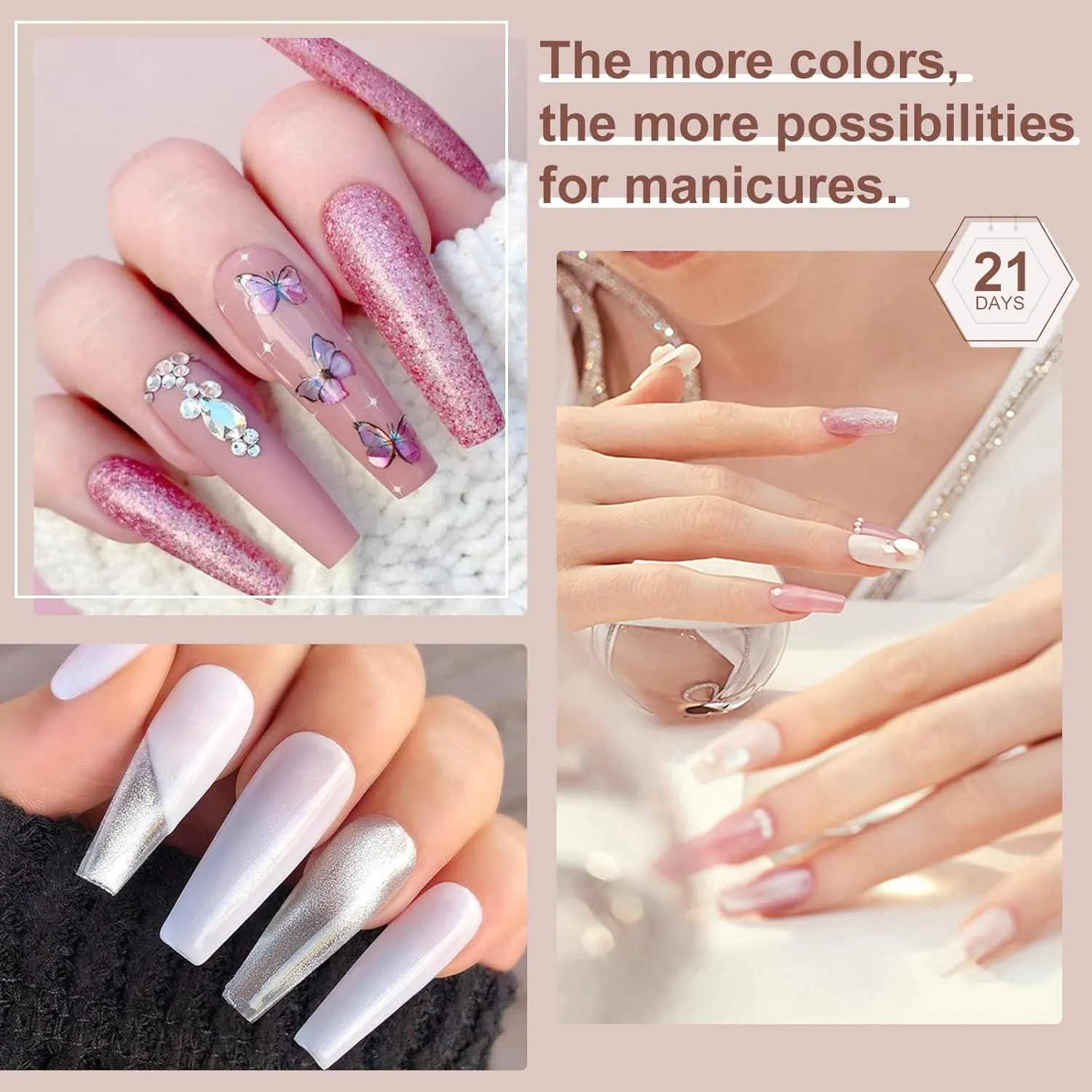 SAVILAND 33PCS Gel Nail Polish Kit – 30 Colors Gel Polish Nail Art Set with Base Glossy & Matte Top Gel Manicure Starter Kit for Home DIY Nail Salon