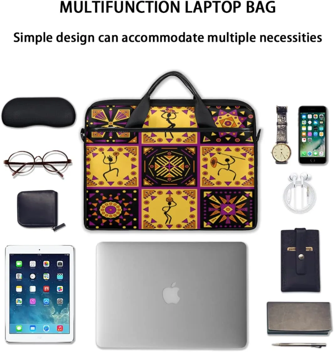 Science Lab Education Themed Laptop Shoulder Messenger Bag Waterproof Laptop Briefcase with Handle and Padded