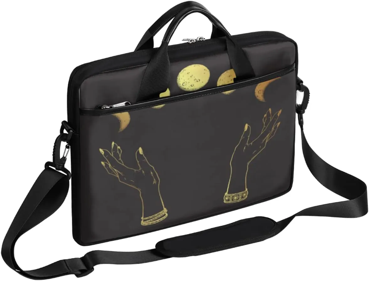 Science Lab Education Themed Laptop Shoulder Messenger Bag Waterproof Laptop Briefcase with Handle and Padded