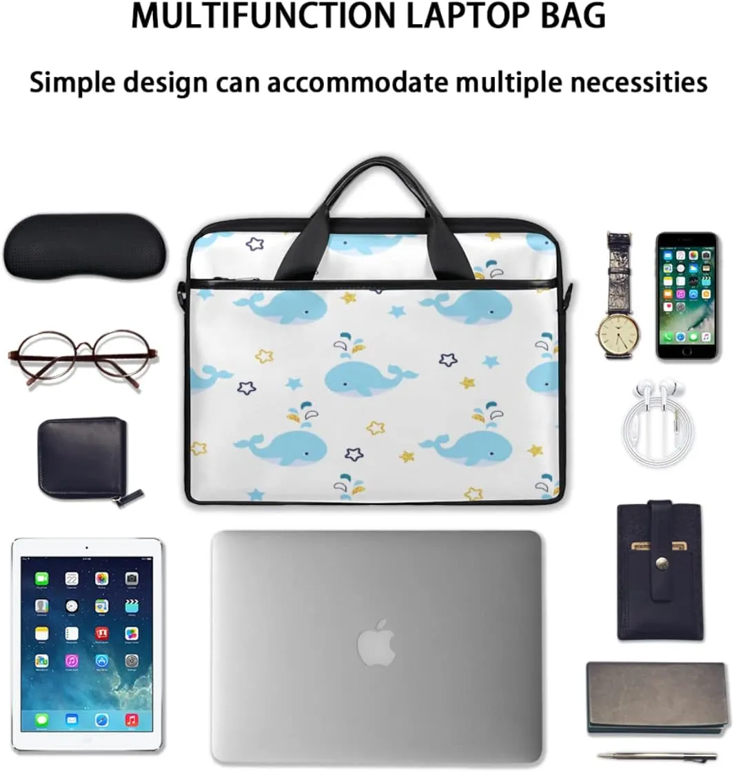 Science Lab Education Themed Laptop Shoulder Messenger Bag Waterproof Laptop Briefcase with Handle and Padded