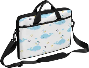 Science Lab Education Themed Laptop Shoulder Messenger Bag Waterproof Laptop Briefcase with Handle and Padded