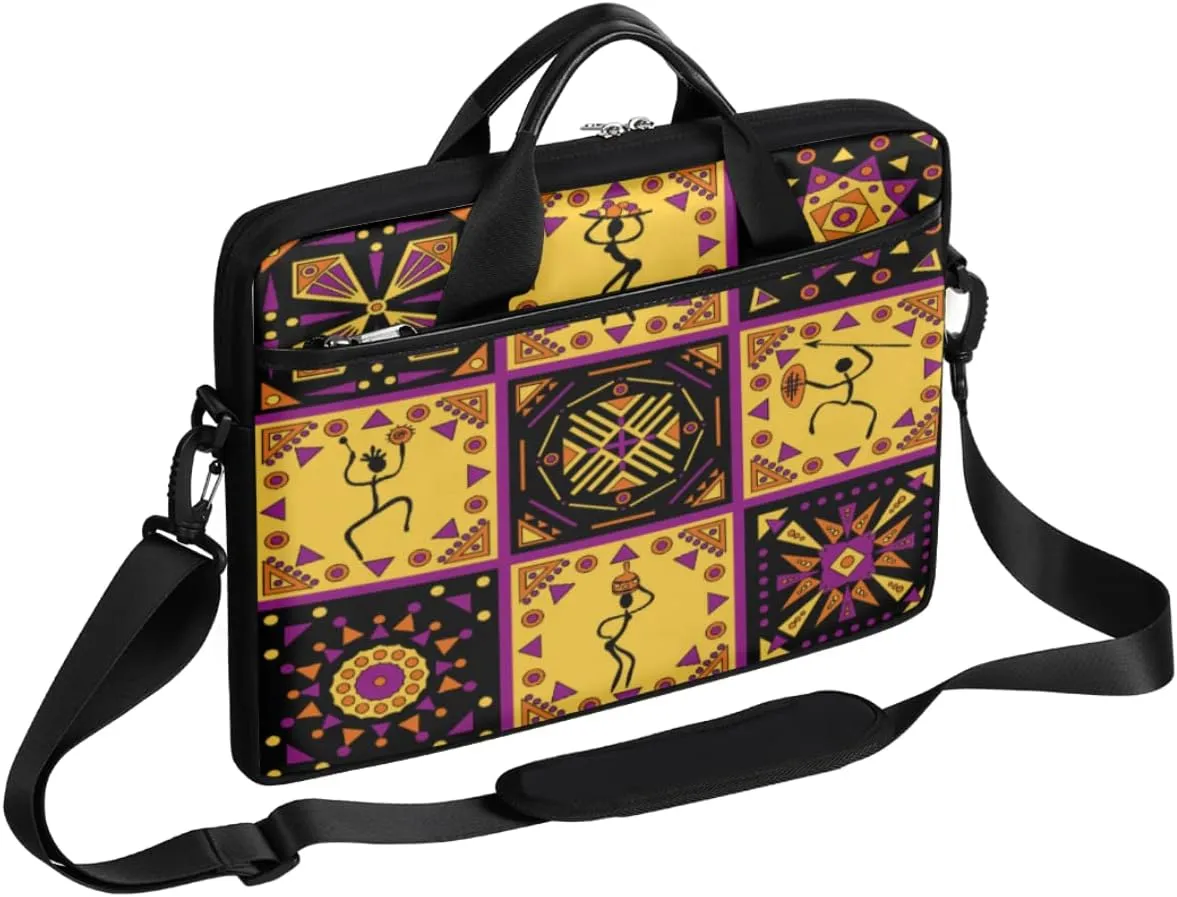 Science Lab Education Themed Laptop Shoulder Messenger Bag Waterproof Laptop Briefcase with Handle and Padded