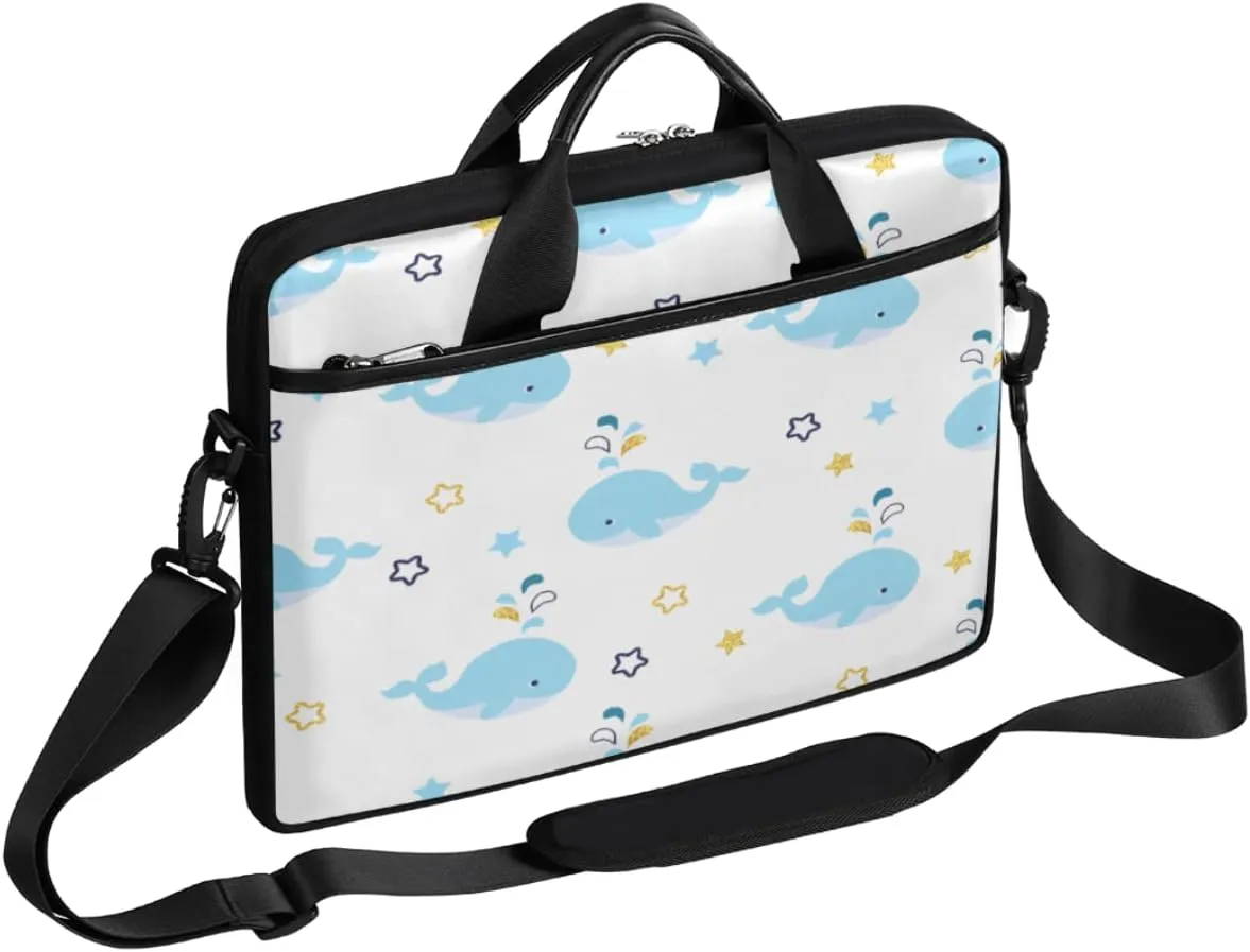 Science Lab Education Themed Laptop Shoulder Messenger Bag Waterproof Laptop Briefcase with Handle and Padded