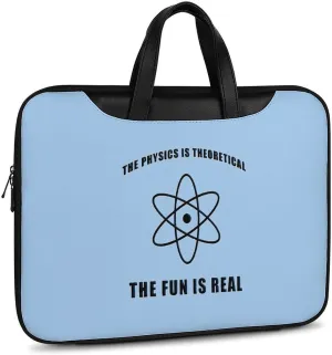 Science Physics Physicist Leather Bag Laptop Case Slim Water Resistant Computer Bags with Handle Briefcase for Work