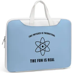 Science Physics Physicist Leather Bag Laptop Case Slim Water Resistant Computer Bags with Handle Briefcase for Work