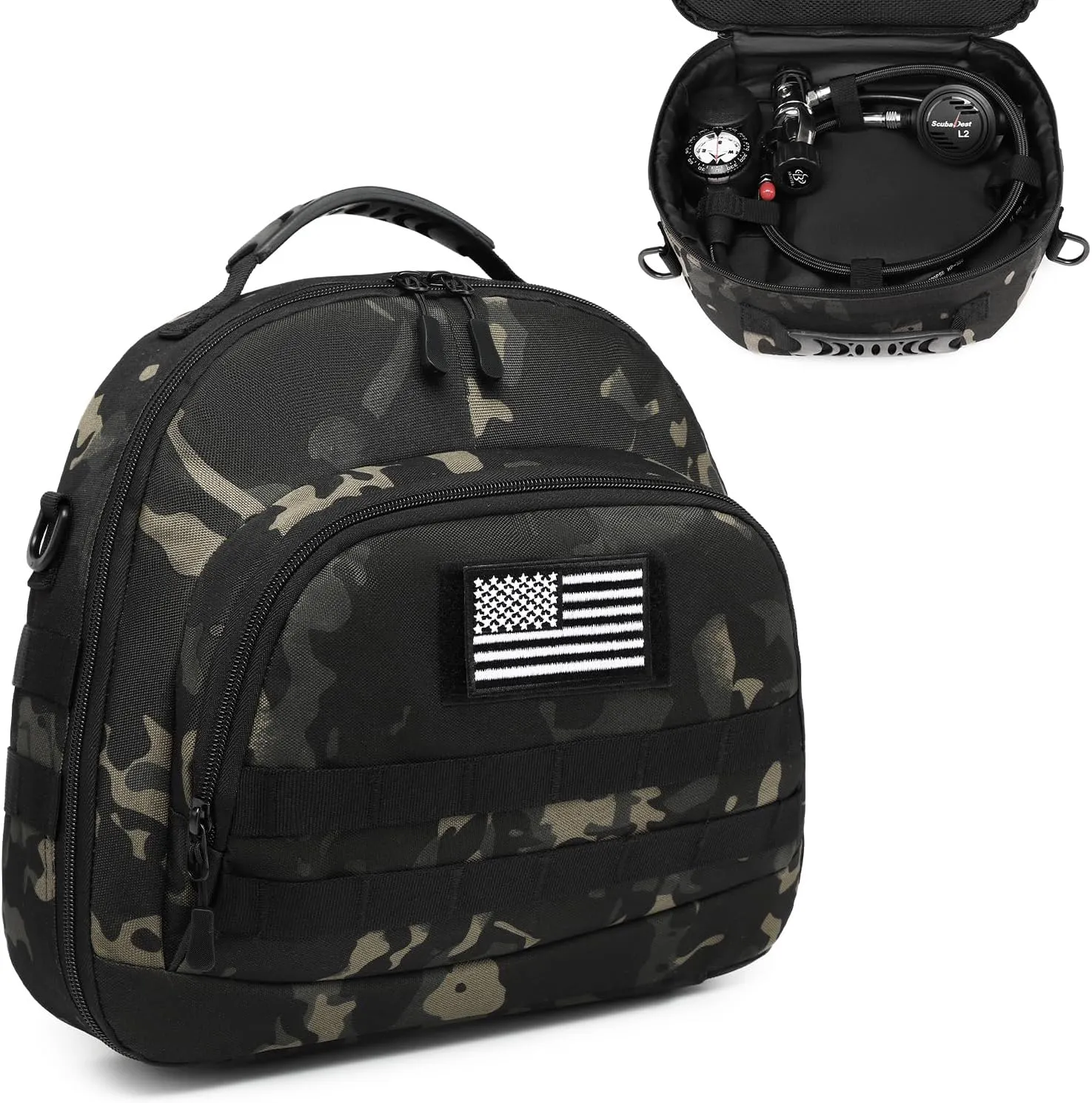 Scuba Regulator Bag - Tactical Style Diving Regulator Protective Bags Protecting and Storage Diving Gear with Adjustable Shoulder Strap