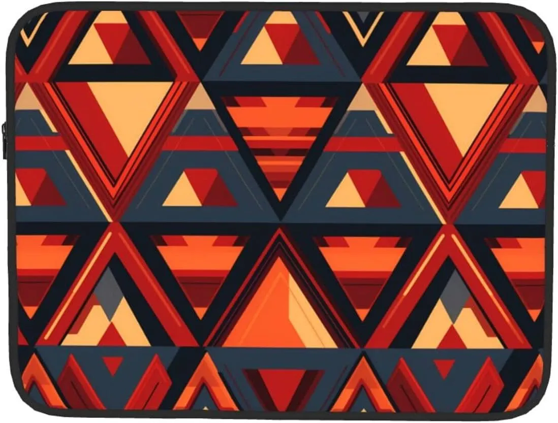 Seamless Recurrent Triangle Pattern Portable Laptop Sleeve Case 13 inch for Shockproof Protection and Travel Convenience
