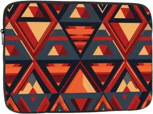 Seamless Recurrent Triangle Pattern Portable Laptop Sleeve Case 13 inch for Shockproof Protection and Travel Convenience
