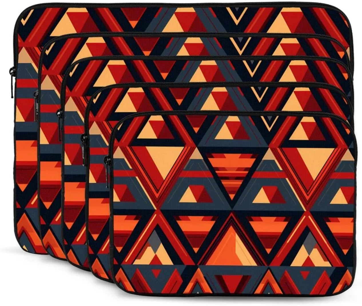 Seamless Recurrent Triangle Pattern Portable Laptop Sleeve Case 13 inch for Shockproof Protection and Travel Convenience