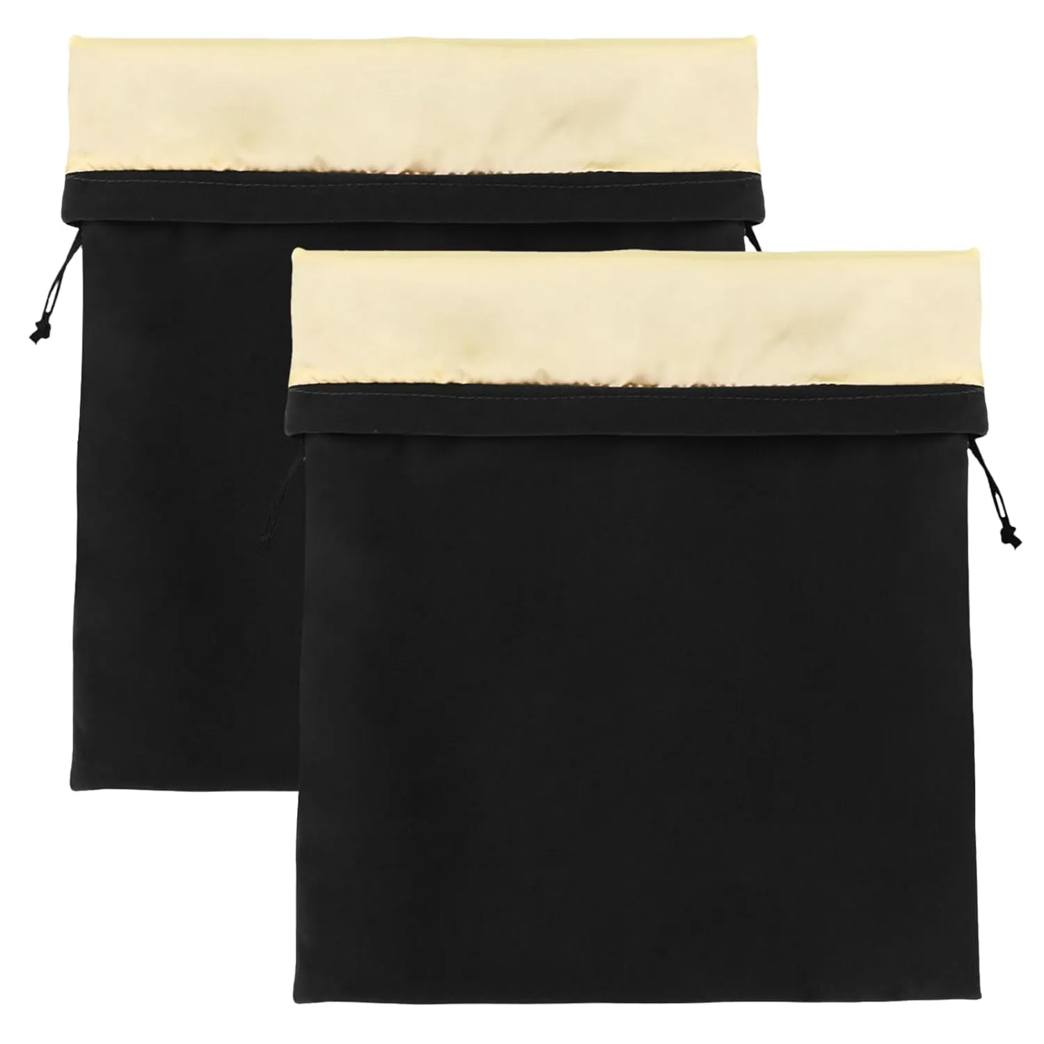 Segbeauty Black Velvet Drawstring Bags with Satin Liner, 2pack 15.7x11.8" Large Hair Dryer and Garment Organizer Bag, 40x30cm Velvet Jewelry Pouches Drawstring Gift Bags Travel Organizer Bag for Blow