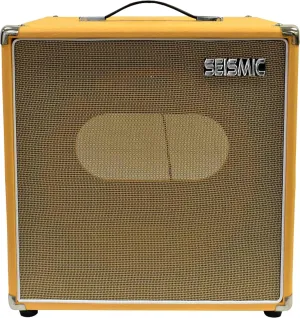 Seismic Audio - 12" GUITAR SPEAKER CABINET EMPTY - 7 Ply Birch - 1x12 Cube Cab - Orange Tolex, Wheat Removable Cloth Grill - Front loading Speakerless Cabinet