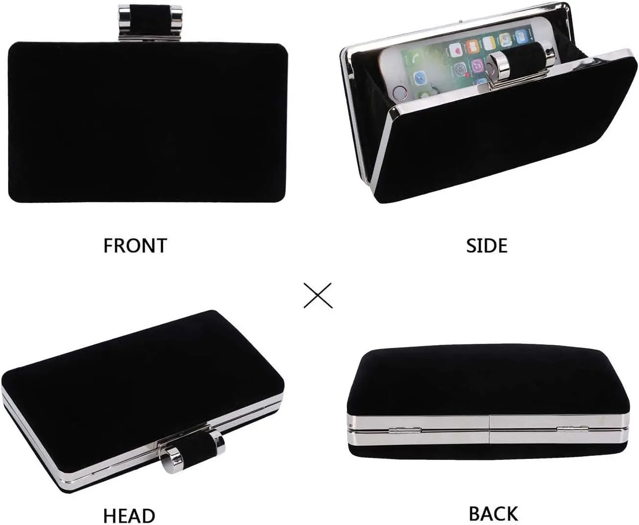 Selighting Elegant Velvet Clutch Evening Bags for Women Formal Wedding Party Clutch Purse Prom Cocktail Handbags