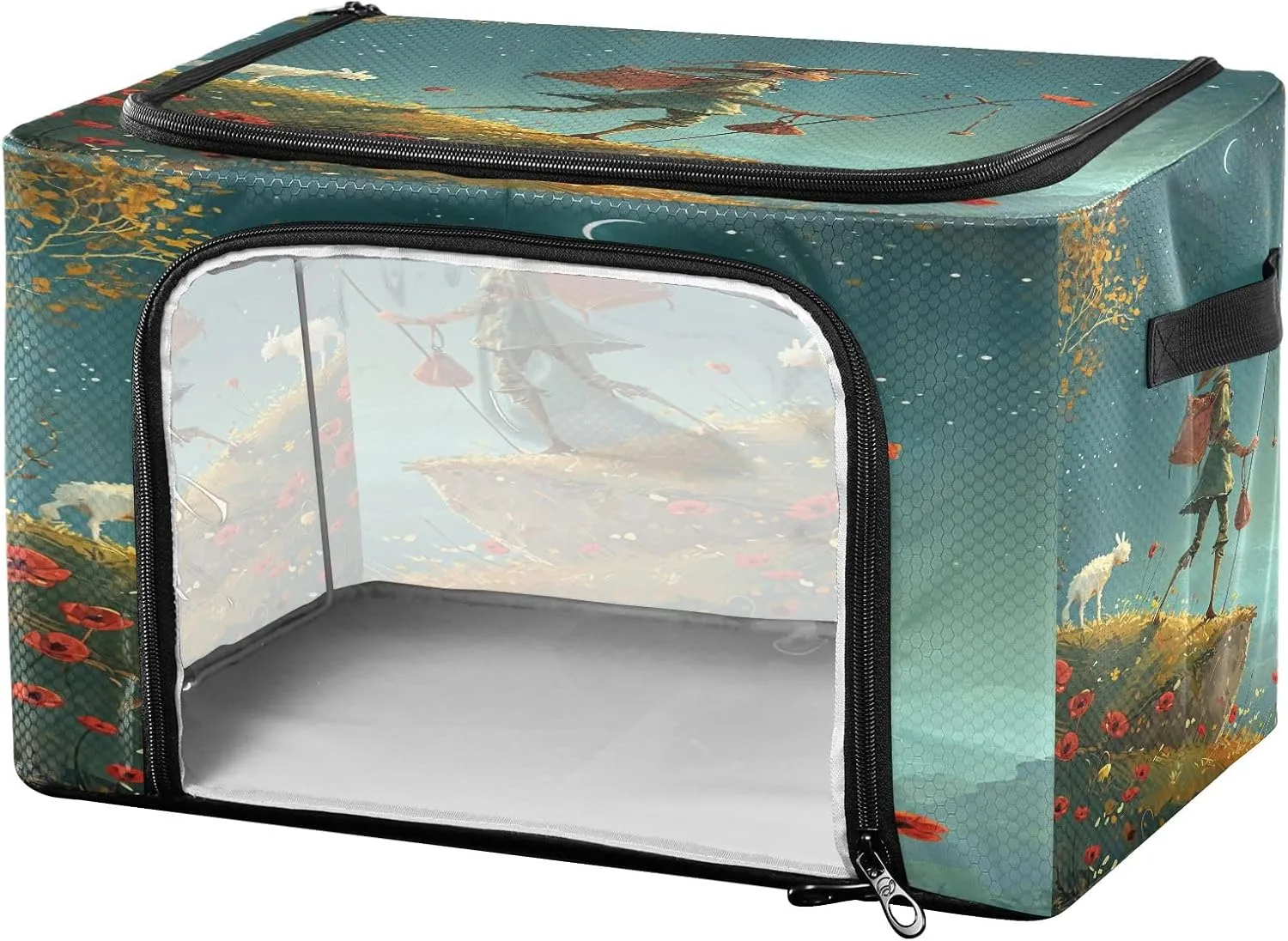senya Spring Outing Clothes Storage Bins with Clear Window Foldable Storage Bag with Lids