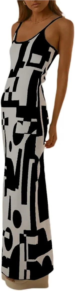Sexy Knit Bodycon Dress for Women Sleeveless Spaghetti Strap Cut Out Maxi Dress Backless Y2K Summer Beach Dresses
