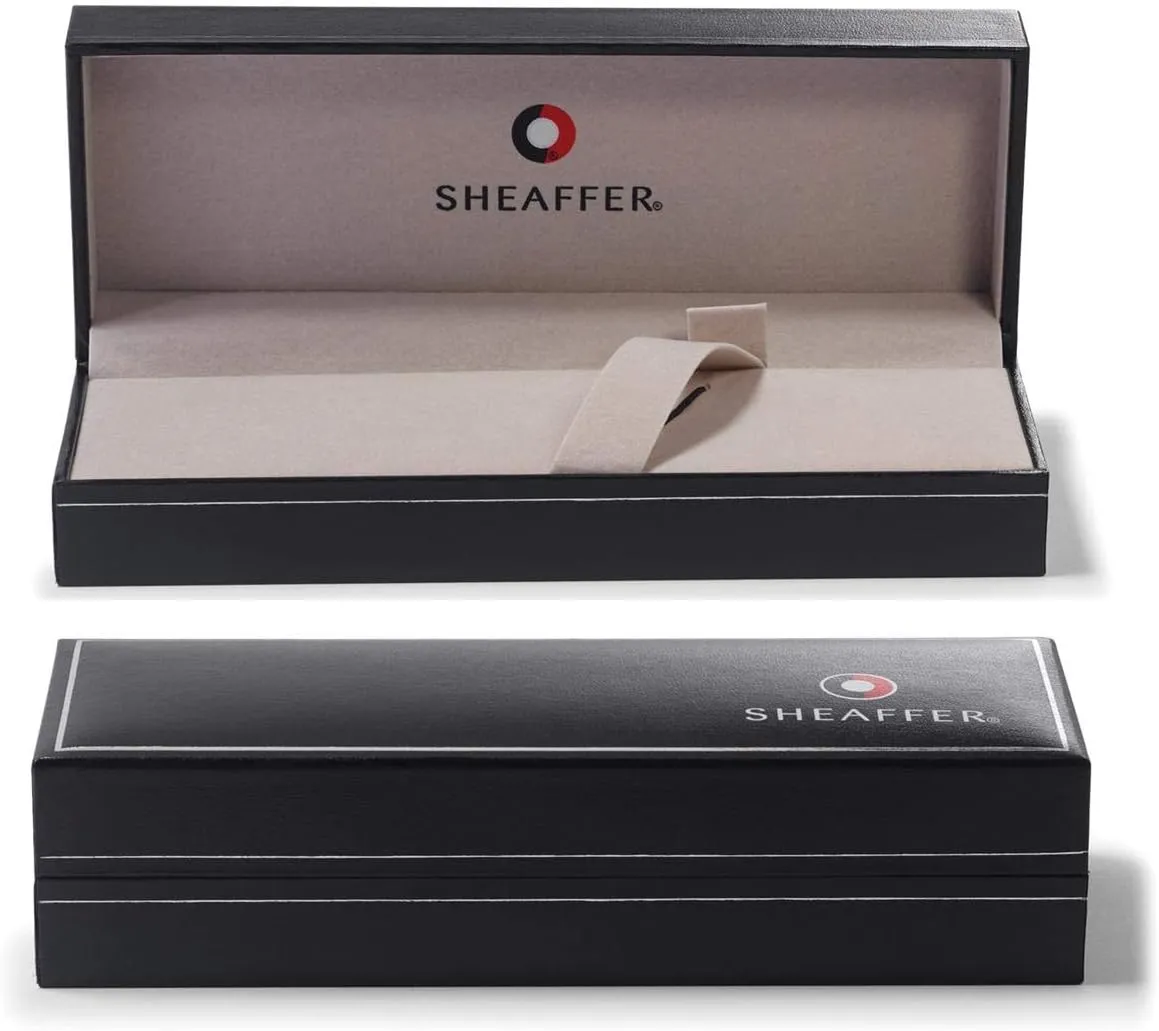 Sheaffer 300 Chrome Fountain Pen with Gold Tone Trim and Medium Nib