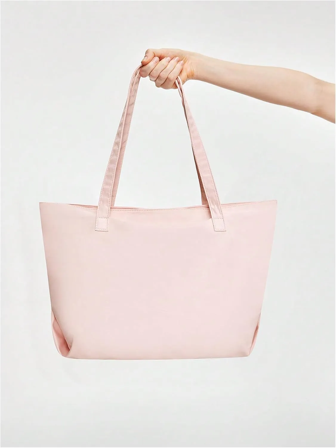 SHENHE Women's Cute Bow Embroidery Tote Bag Large Capacity Zipper Shoulder Bag with Keychain