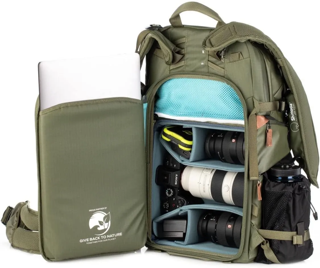 Shimoda Explore V2 35 Travel-Friendly Starter Kit with Medium DSLR Core Unit, Meets U.S. and International Carry-On Regulations (Army Green)
