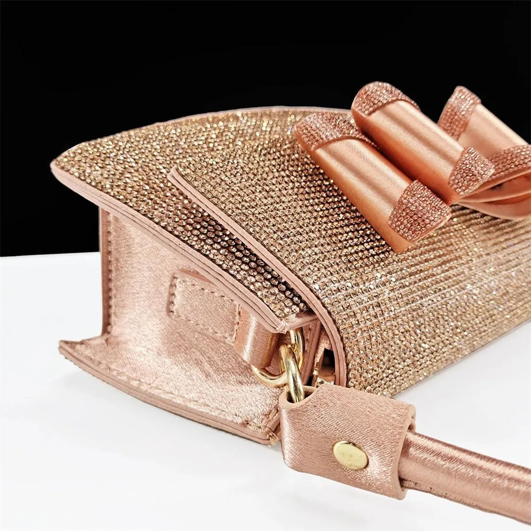 Shiny Glossy Stiletto Pumps and Dual Compartment Evening Bag Set for Nigerian Bridal Showers Receptions