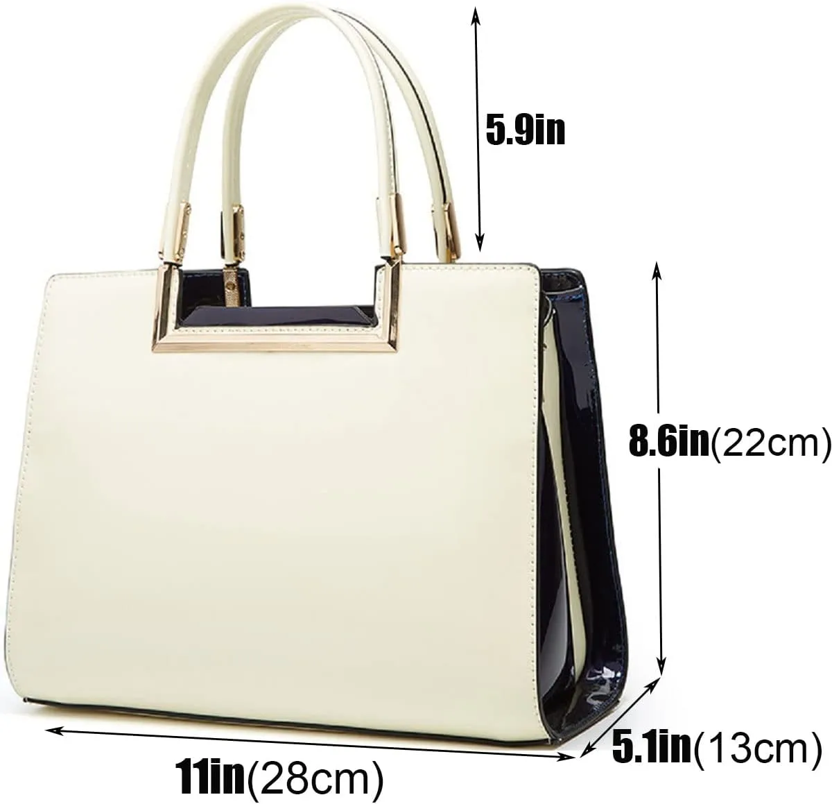 Shiny Patent Leather Handbags Glossy Shoulder Bags Fashion Satchel Purses Party Totes Top Handle Bags for Women