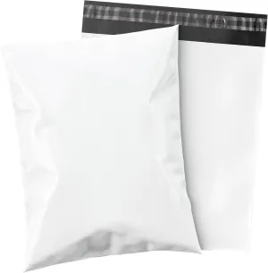 Shop4Mailers 10 x 13 Glossy White Plastic Self Seal Poly Mailer Flat Bags Waterproof Shipping Envelope 2.17 Mil for Apparel, Clothes, Shirts, Books – Permanent Adhesive Seal (100 Pack)