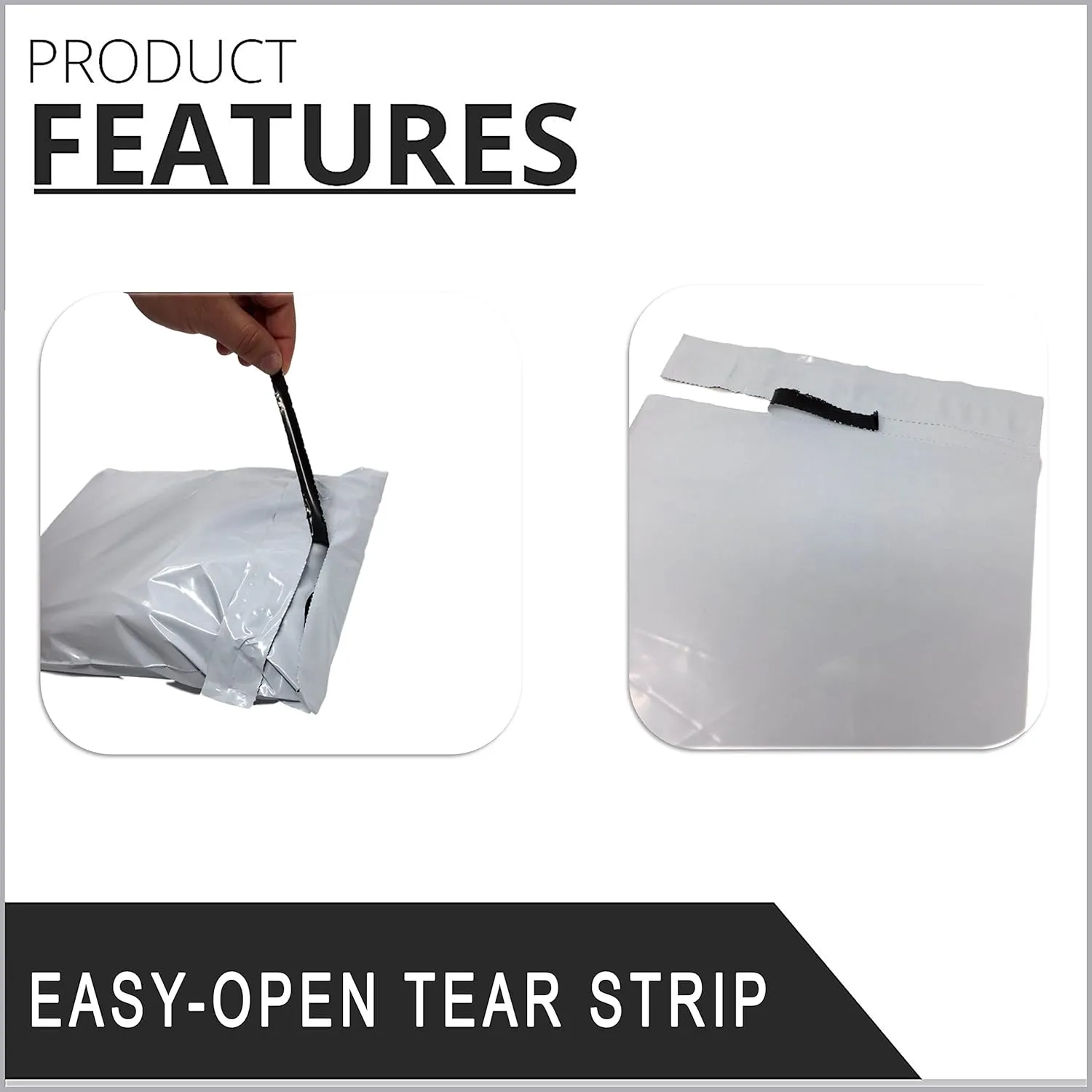 Shop4Mailers 19 x 24 Perforated White Glossy Plastic Self Seal Envelopes Poly Bags 2 Mil (250 Pack)