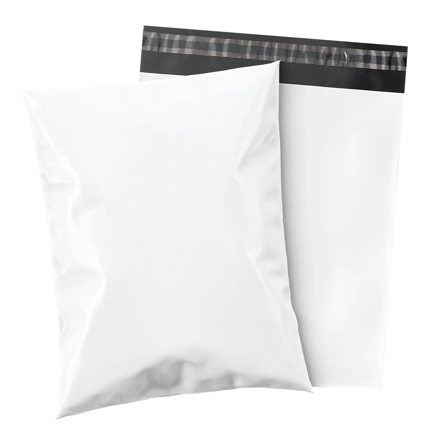 Shop4Mailers 9 x 12 Glossy White Plastic Self Seal Poly Mailer Flat Bags Waterproof Shipping Envelope 2.17 Mil for Apparel, Clothes, Shirts, Books – Permanent Adhesive Seal (1000 Pack)