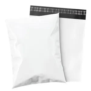 Shop4Mailers 9 x 12 Glossy White Plastic Self Seal Poly Mailer Flat Bags Waterproof Shipping Envelope 2.17 Mil for Apparel, Clothes, Shirts, Books – Permanent Adhesive Seal (1000 Pack)