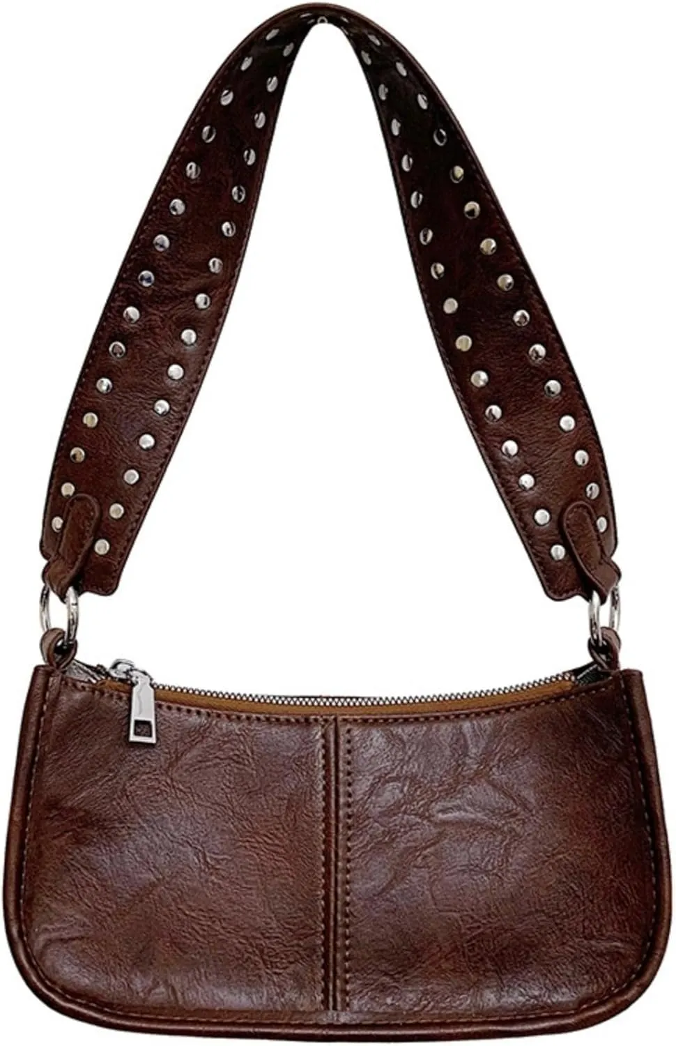 Shoulder Bag for Women Cute Trendy Purse 90s Y2k Bag Vegan Leather Handbags Crossbody Bag with 2 Removable Strap