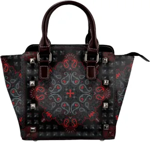 Shoulder Bag for Women Rivet Satchel Faux Leather Handbags Purse Crossbody Bags